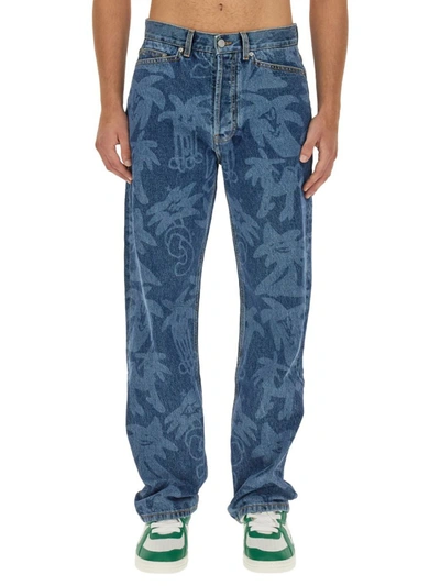 Palm Angels Palmity Jeans In Blue