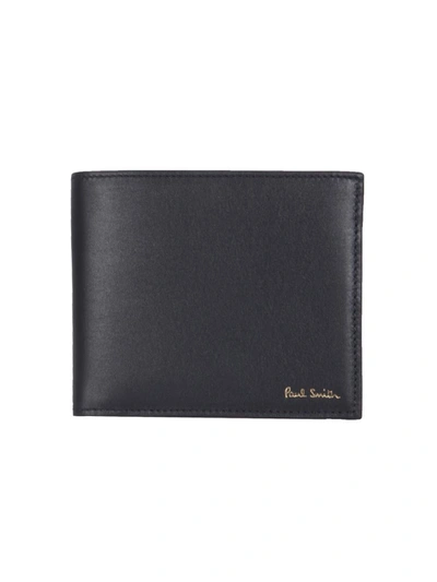 Paul Smith Logo Plaque Bifold Wallet In Black