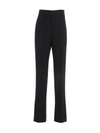 Sapio Straight-leg High-rise Trousers Button Accents In Black