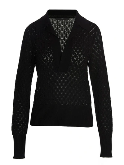 Sapio Knit Polo Shirt In Black