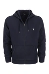 Polo Ralph Lauren Double-knit Hoodie In Navy Blue