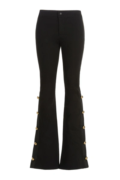 Pucci Printed Silk-trimmed Crepe Flared Trousers In Black