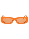 Attico Eyewear In Orange/silver/orange