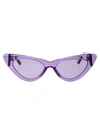Attico Dora Sunglasses In Purple/gold/purple