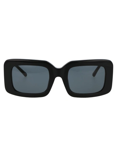 Attico The  Sunglasses In Black/silver/grey