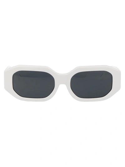 Attico The  Sunglasses In White/silver/grey