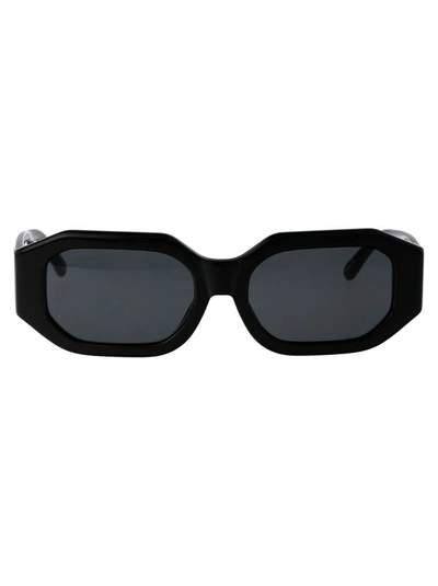 Attico Blake Sunglasses In Black/silver/grey