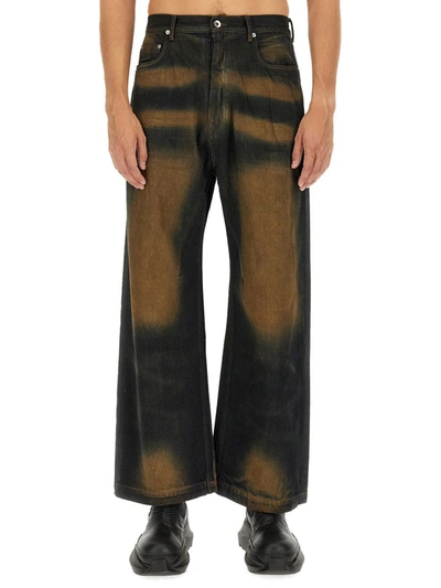 Rick Owens Drkshdw Geth Mud-washed Wide-leg Jeans