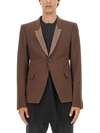 Rick Owens Single-breasted Tailored Blazer In Brown