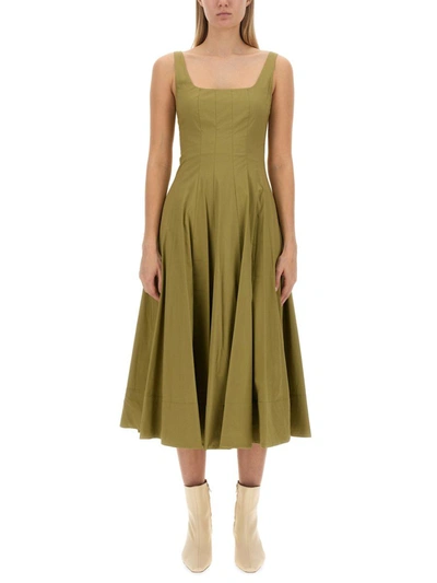 Staud "weels" Dress In Brown