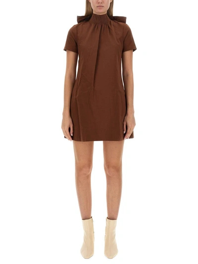 Staud Mini Ilana Dress In Brown