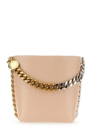 Stella Mccartney Frayme Bucket Bag In Powder