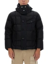 Ten C Hooded Padded Quilted Jacket Pockets In Black