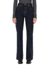 Tory Burch Cropped Flare Jeans In Blue