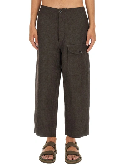 Uma Wang Paxton Trousers In Brown