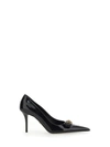 Versace Medusa Biggie Crystal-embellished Pumps In Black