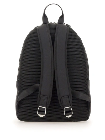 Versace Jeans Couture Nylon Hiking Style Backpack In Black