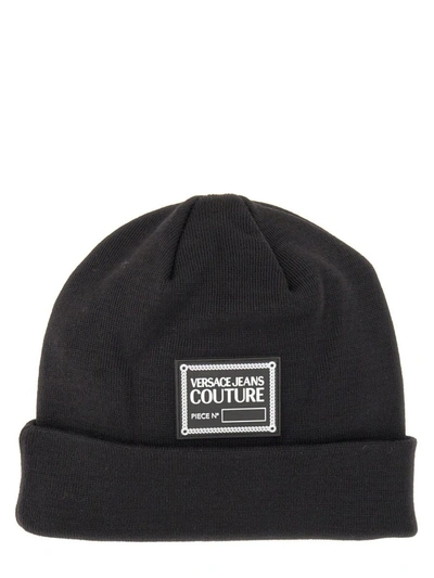 Versace Jeans Couture Hat With Logo In Black