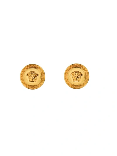 Versace Tribute Stud Earrings In Gold