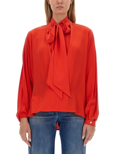 Victoria Beckham Blouse With Bow In Red