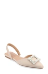 Journee Collection Women's Hannae Wide Width Embellished Flats In Beige