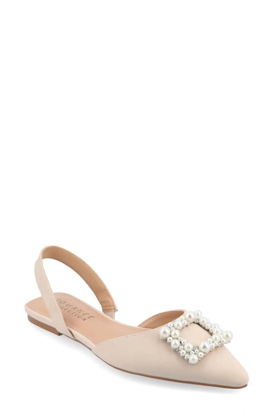 Journee Collection Collection Women's Hannae Wide Width Flats In Beige