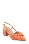 Journee Collection Women's Tailynn Wide Width Slingback Block Heel Pumps In Orange