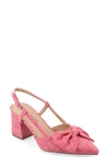 Journee Collection Women's Tailynn Wide Width Slingback Block Heel Pumps In Pink
