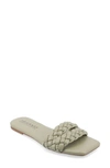 Journee Collection Women's Sawyerr Wide Width Braided Square Toe Sandals In Sage