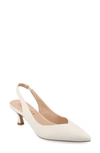Journee Collection Women's Mikoa Wide Width Kitten Heel Sling Back Pointed Toe Pumps In Bone