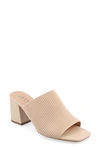 Journee Collection Womens Medium And Wide Width Lorenna Open Square Toe Block Heel Sandals In Beige