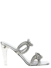 Valentino Crystal Chain Transparent-heel Mule Sandals