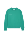 Pangaia Womens 365 Midweight Sweatshirt In Mangrove Turquoise