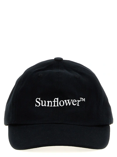 Sunflower Logo Embroidery Cap Hats Black