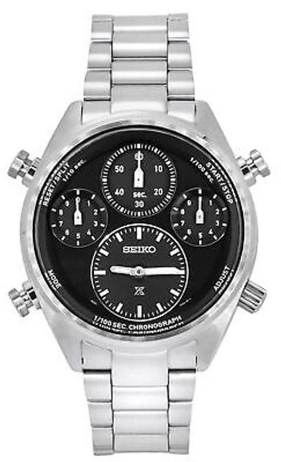 Pre-owned Seiko Prospex Black Dial Chronograph Solar 100m Men's Watch Sfj003p1