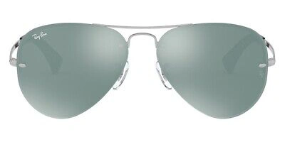 Pre-owned Ray Ban Ray-ban 0rb3449 Sunglasses Men Silver Aviator 59mm 100% Authentic