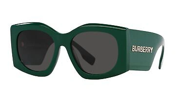 Pre-owned Burberry Madeline Be 4388u Green/ Grey 55/18/140 Women Sunglasses