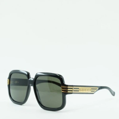 Pre-owned Gucci Gg0979s 001 Black/grey 59-15-140 Sunglasses In Gray