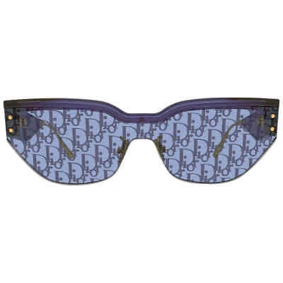 Pre-owned Dior Blue Logo Cat Eye Ladies Sunglasses Club M3u 30b8 00 Club M3u 30b8