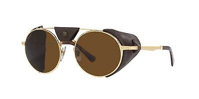 Pre-owned Persol Po 2496sz Gold/brown 52/18/140 Unisex Sunglasses