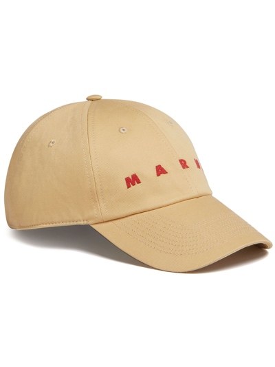Marni Beige Cotton Baseball Cap