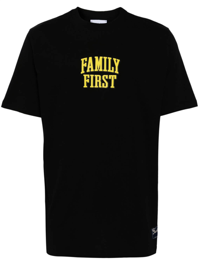 Family First Milano Black Cotton T-shirt