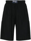 Family First Appliqué-logo Shorts In Nero