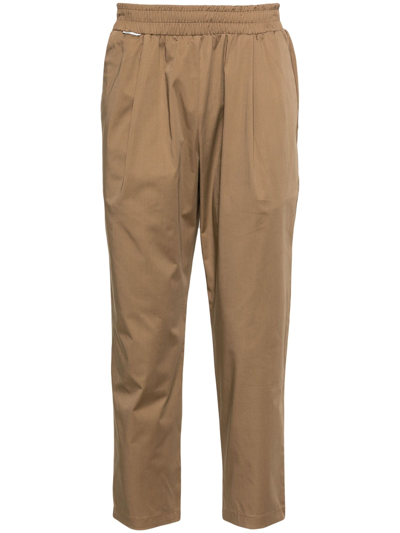 Family First Milano Brown Stretch-cotton Trousers