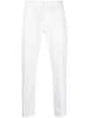 DONDUP WHITE STRETCH-COTTON CHINO-TROUSERS