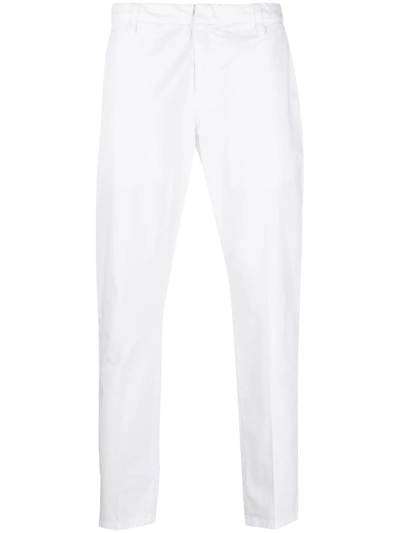 Dondup White Stretch-cotton Chino-trousers