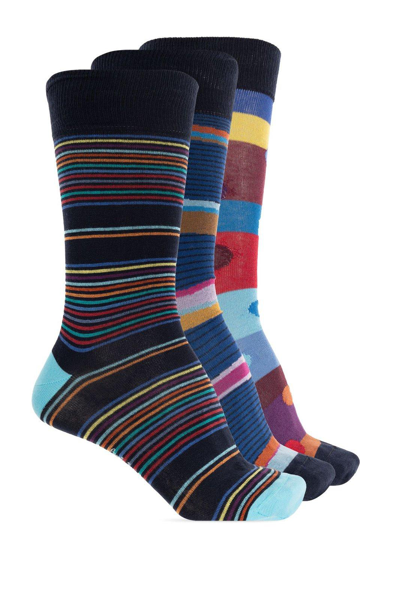 Paul Smith Socks Three Pack In Multicolour