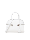 Ferragamo Small Hug Leather Tote Bag In White