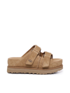 UGG SUEDE SANDALS WITH VELCRO BUCKLES