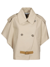 Max Mara Drava Cape In Fawn